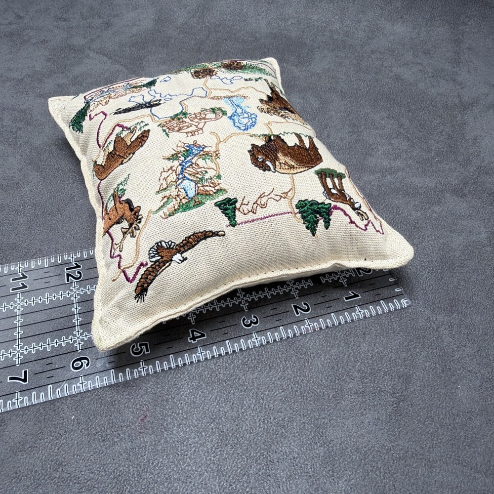 Everything Yellowstone National Park Balsam Fir Embroidered Mini Pillow Satchel - Picture 5 of 6